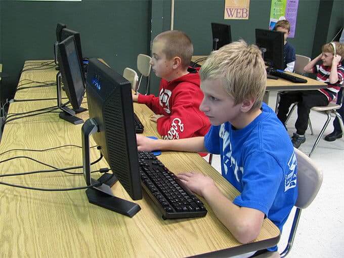 Children Using Keyboards