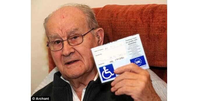 Pensioner faded disabled badge