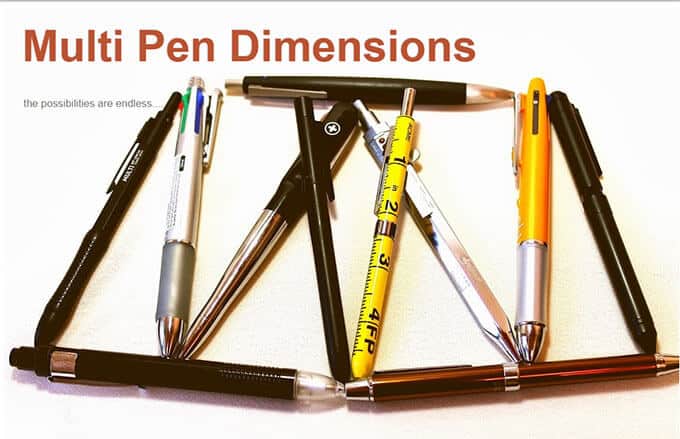 Multi Pen Dimensions header