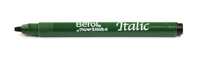 Berol Italic Pen Black Large Nib