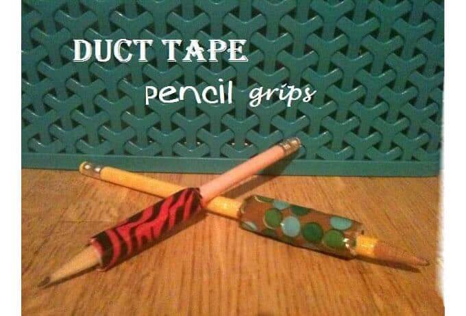 duct tape pencil grips