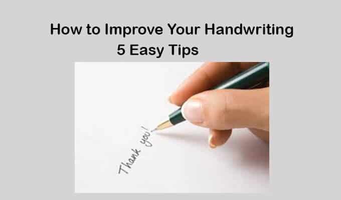 Improve Handwriting 5 Tips