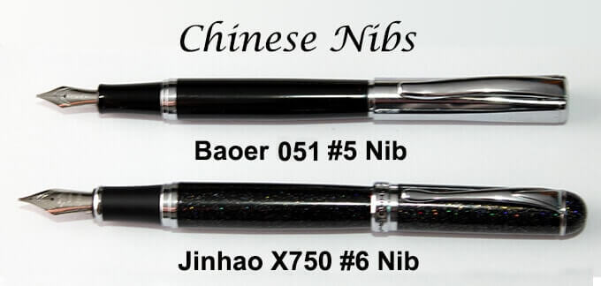 Chinese No 5 and No 6 Nib Comparison