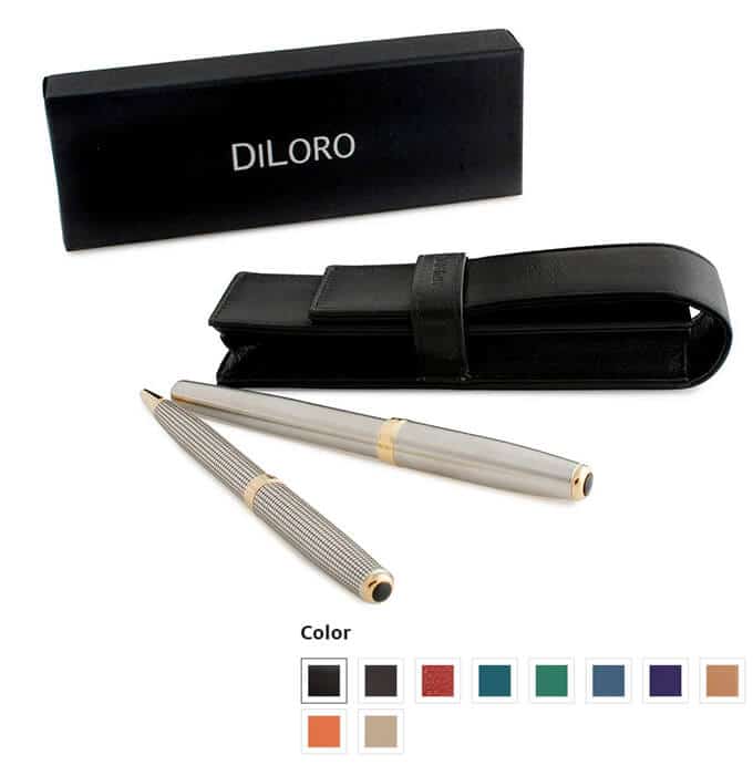 Diloro Double Leather Pen Case