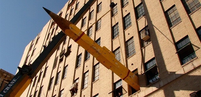 Worlds Biggest Pencil Third Floor Window