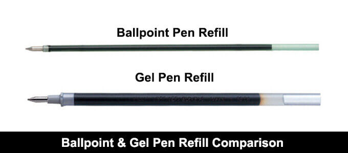 Ballpoint and Gek Pen Refill Comparison