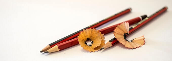 Wooden Pencils with Shavings