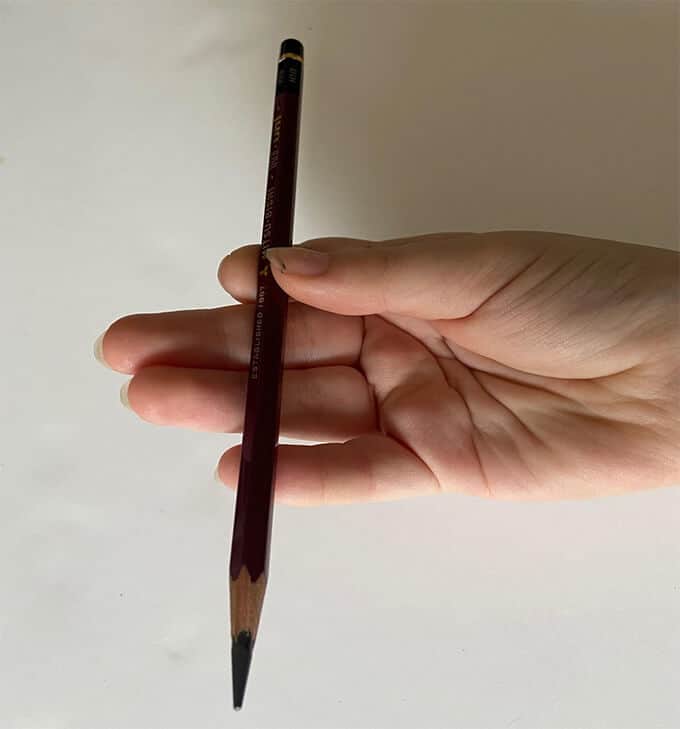 Underhand Drawing Grip Pencil