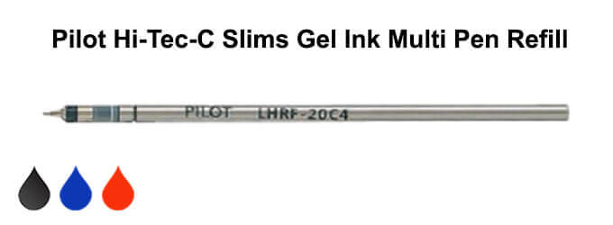 Pilot Hi Tec C Slims Gel Ink Multi Pen Refill LHRF 20C4