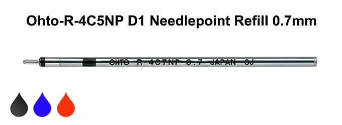 Ohto R 4C5NP D1 Needlepoint Refill 07mm