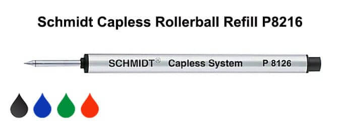 Schmidt Capless Rollerball Refill P8216