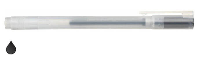 Muji Gel Ink Cap Type Ballpoint Pen 038mm 10 Pieces Set