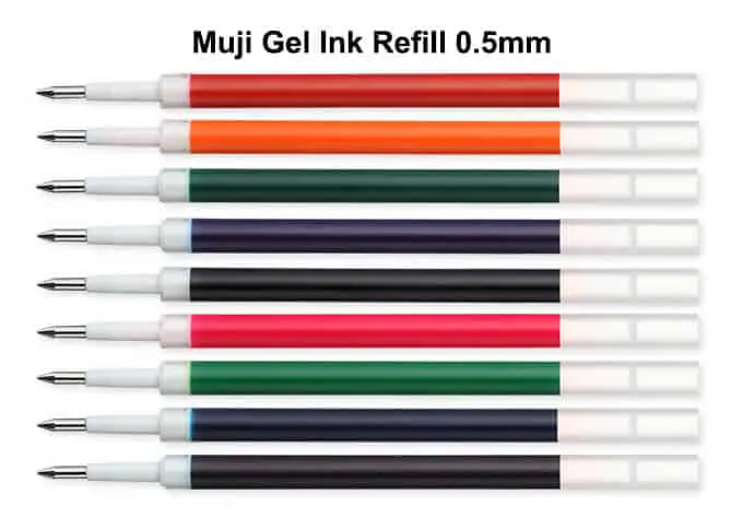 Cross Fountain Pen Ink Cartridges MUJI Two Black Ink Refills For