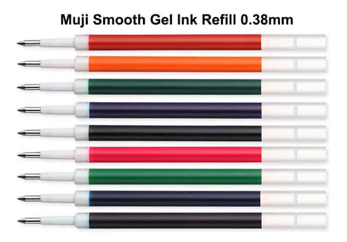 Muji Smooth Gel Ink Refill 038mm