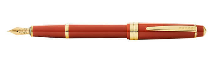 Cross Bailey Light Polished Amber Resin and Gold Tone Fountain Pen