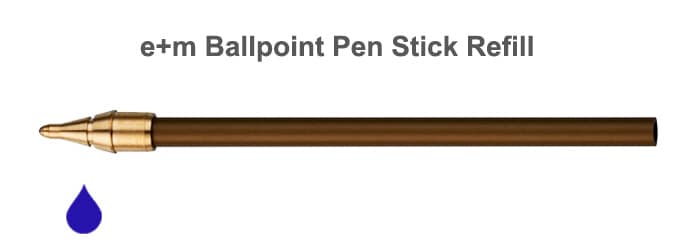 em Ballpoint Pen Stick Refill