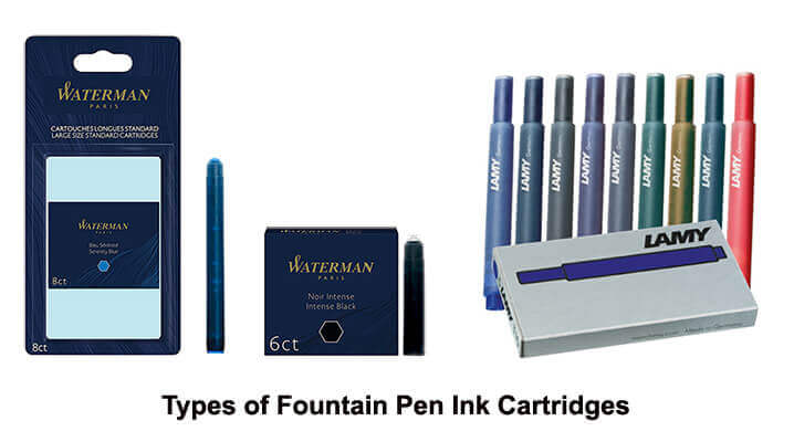 Types of Fountain Pen Ink Cartridges