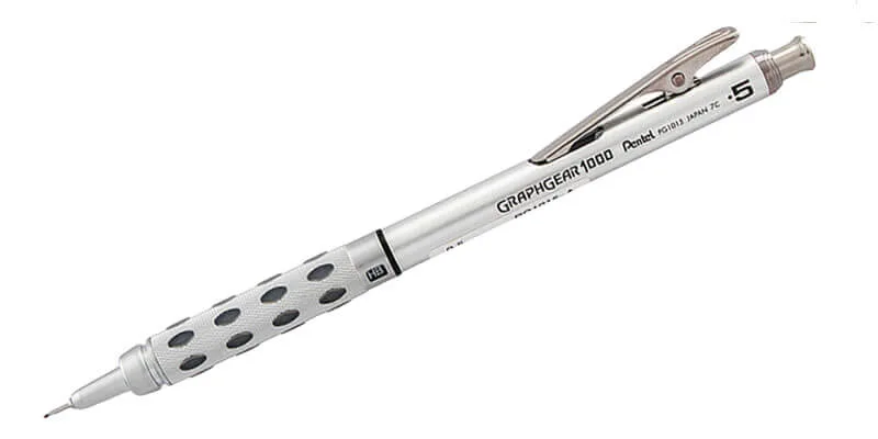 Pentel GraphGear 1000 metal drafting pencil with knurled grip